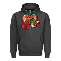 Charcoal Heather mexican hearts Zipper Hoodie - Zillion Design Studio