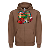 Chestnut mexican hearts Zipper Hoodie - Zillion Design Studio
