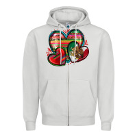 Dove Grey mexican hearts Zipper Hoodie - Zillion Design Studio