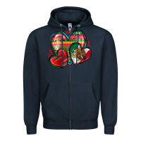 Navy mexican hearts Zipper Hoodie - Zillion Design Studio