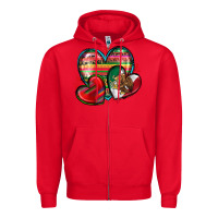 Red mexican hearts Zipper Hoodie - Zillion Design Studio