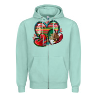 Seafoam mexican hearts Zipper Hoodie - Zillion Design Studio