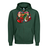 Sports Green mexican hearts Zipper Hoodie - Zillion Design Studio