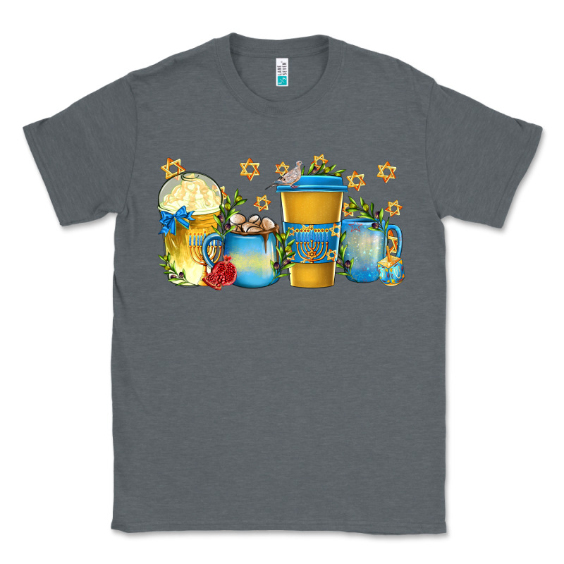 Hanukkah Coffee Cups Classic Tee by texasbilliewilder | Teevron