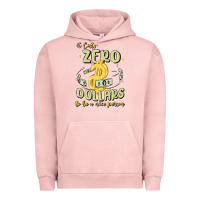 Pigment Salmon it costs zero dollars to be a nice person Urban Hoodie - MaliasSmallBusiness