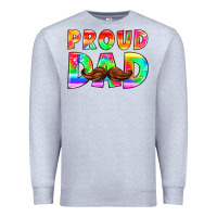 Heather Grey proud dad Premium Sweatshirt - HRA Design Shop