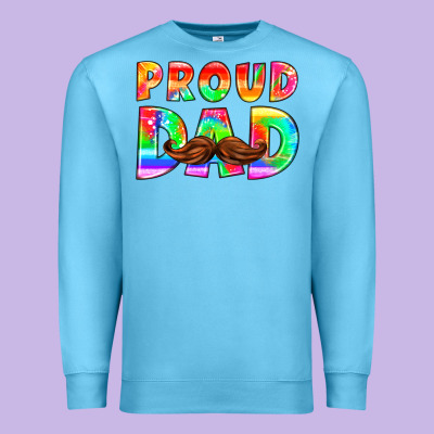 Proud Dad Premium Sweatshirt Designed By Hra Design Shop