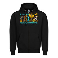 Black if one has faith one has everything Zipper Hoodie - texasbilliewilder