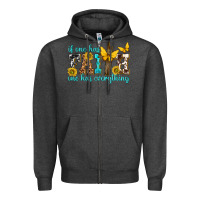Charcoal Heather if one has faith one has everything Zipper Hoodie - texasbilliewilder