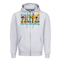 Heather Grey if one has faith one has everything Zipper Hoodie - texasbilliewilder