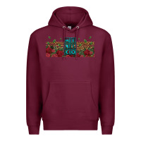 Burgundy mexico with roses Premium Hoodie - Jasminsmagicworld