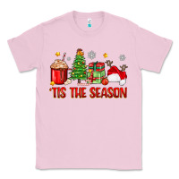 Bubblegum Pink 'tis the season christmas Classic Tee - Zillion Design Studio