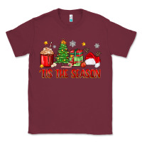 Burgundy 'tis the season christmas Classic Tee - Zillion Design Studio