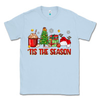 Dusty Blue 'tis the season christmas Classic Tee - Zillion Design Studio