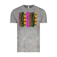 Cloud Rock mardi gras fleur de lis and beads brush stroke Vintage Tee - Artiststas