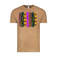Vintage Camel mardi gras fleur de lis and beads brush stroke Vintage Tee - Artiststas