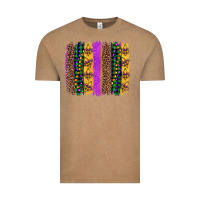 Vintage Coffee mardi gras fleur de lis and beads brush stroke Vintage Tee - Artiststas