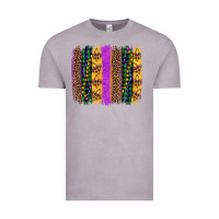 Vintage Zinc mardi gras fleur de lis and beads brush stroke Vintage Tee - Artiststas