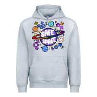 Heather Grey safe space Urban Hoodie - MaliasSmallBusiness