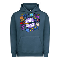 Pigment Midnight Navy safe space Urban Hoodie - MaliasSmallBusiness