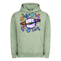 Pigment Oil Green safe space Urban Hoodie - MaliasSmallBusiness