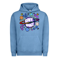 Pigment Pebble Blue safe space Urban Hoodie - MaliasSmallBusiness