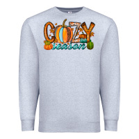 Heather Grey cozy season Premium Sweatshirt - RacoonDesign