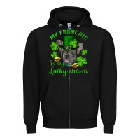 Black st.patrick's day my french bulldog is my lucky charm Zipper Hoodie - RanaPortraitStore