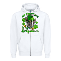 White st.patrick's day my french bulldog is my lucky charm Zipper Hoodie - RanaPortraitStore