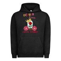 Pigment Black delulu queen coming through Urban Hoodie - MaliasSmallBusiness