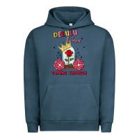 Pigment Midnight Navy delulu queen coming through Urban Hoodie - MaliasSmallBusiness