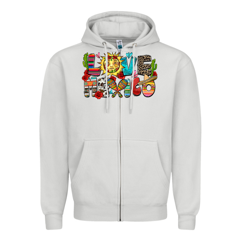 Love Mexico Zipper Hoodie by Zillion Design Studio | Teevron
