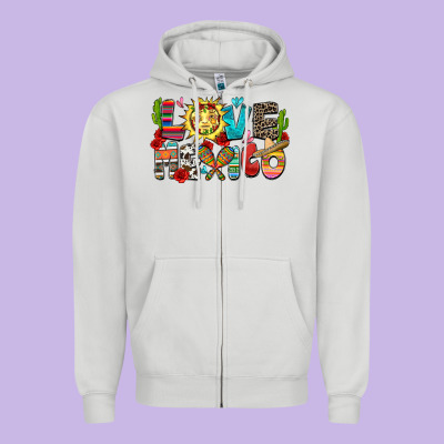 Love Mexico Zipper Hoodie Designed By Zillion Design Studio