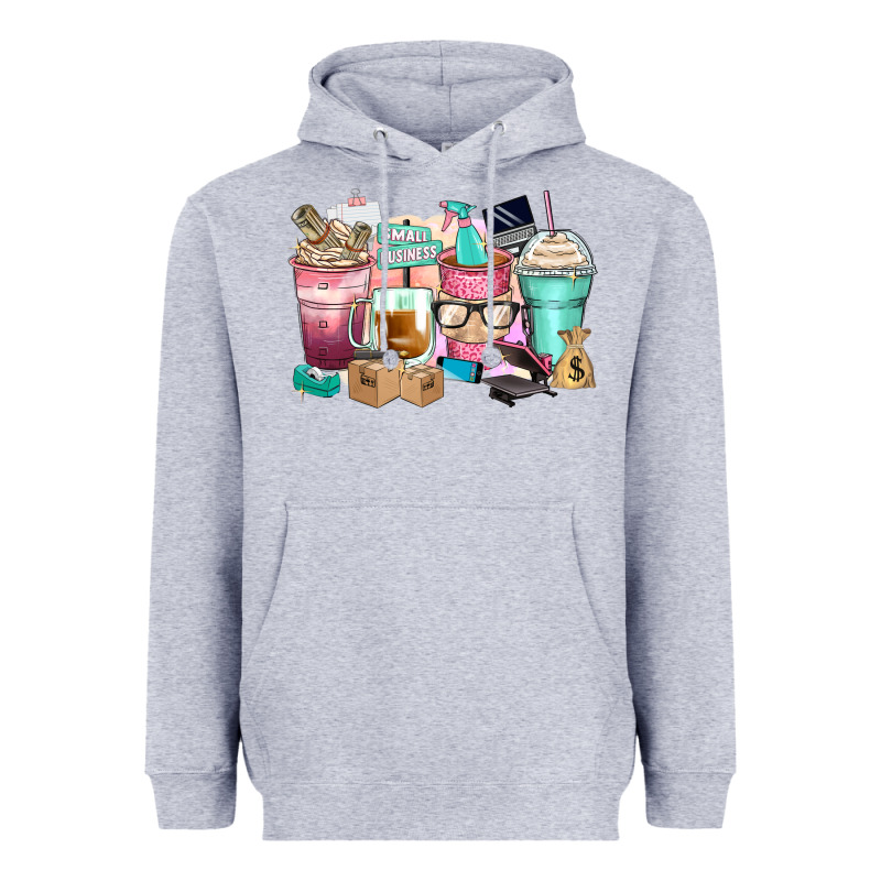 Small Business Coffee Cups Heavyweight Hoodie by Zillion Design Studio | Teevron