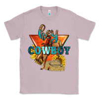 Lilac hey cowboy with sunflowers Classic Tee - texasbilliewilder