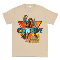Mushroom hey cowboy with sunflowers Classic Tee - texasbilliewilder