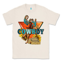 Natural hey cowboy with sunflowers Classic Tee - texasbilliewilder