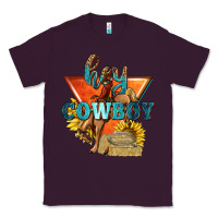 Plum hey cowboy with sunflowers Classic Tee - texasbilliewilder
