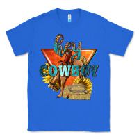 True Royal hey cowboy with sunflowers Classic Tee - texasbilliewilder