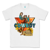 White hey cowboy with sunflowers Classic Tee - texasbilliewilder