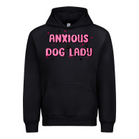 Black anxious dog lady Urban Hoodie - MaliasSmallBusiness