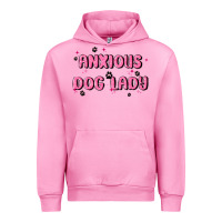 Fuchsia Pink anxious dog lady Urban Hoodie - MaliasSmallBusiness