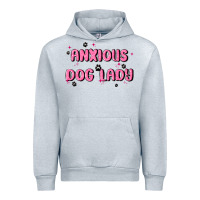 Heather Grey anxious dog lady Urban Hoodie - MaliasSmallBusiness