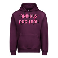 Mauve Wine anxious dog lady Urban Hoodie - MaliasSmallBusiness