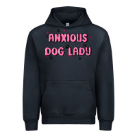 Navy anxious dog lady Urban Hoodie - MaliasSmallBusiness