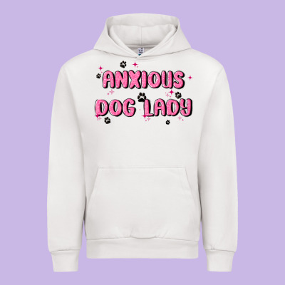 Anxious Dog Lady Urban Hoodie Designed By Maliassmallbusiness