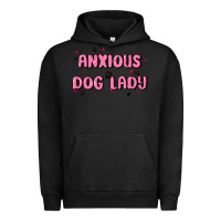 Pigment Black anxious dog lady Urban Hoodie - MaliasSmallBusiness