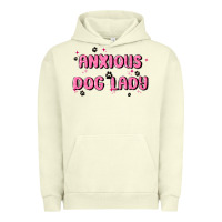 Pigment Pistachio anxious dog lady Urban Hoodie - MaliasSmallBusiness