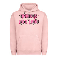 Pigment Salmon anxious dog lady Urban Hoodie - MaliasSmallBusiness