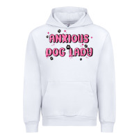 White anxious dog lady Urban Hoodie - MaliasSmallBusiness